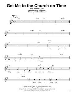 Get Me To The Church On Time von Alan Jay Lerner (Download) 