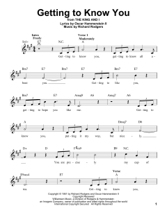 Getting To Know You von Richard Rodgers (Download) 