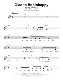 Glad To Be Unhappy von Richard Rodgers (Download) 