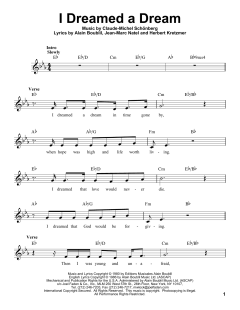 I Dreamed A Dream von Alain Boublil (Download) 