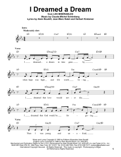 I Dreamed A Dream von Susan Boyle (Download) 