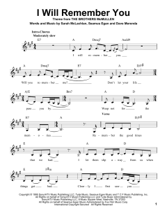 I Will Remember You von Sarah McLachlan (Download) 