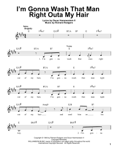 I'm Gonna Wash That Man Right Outa My Hair von Richard Rodgers (Download) 