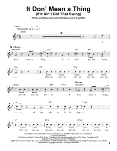 It Don't Mean A Thing von Duke Ellington (Download) 