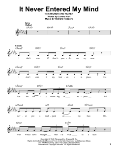 It Never Entered My Mind von Richard Rodgers (Download) 