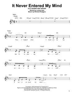 It Never Entered My Mind von Richard Rodgers (Download) 