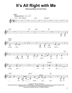 It's All Right With Me von Cole Porter (Download) 