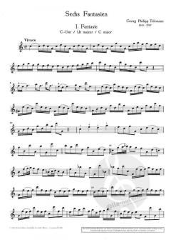 6 Fantasien von Georg Philipp Telemann 