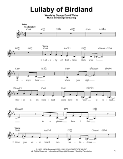 Lullaby Of Birdland von George David Weiss (Download) 