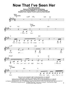 Now That I've Seen Her von Alain Boublil (Download) 