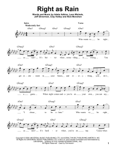 Right As Rain von Adele (Download) 