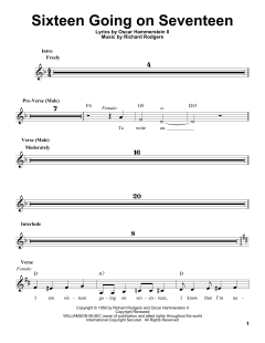 Sixteen Going On Seventeen von Richard Rodgers (Download) 