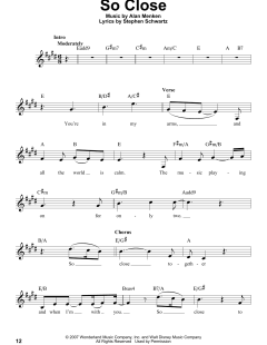 So Close von Alan Menken (Download) 