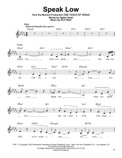 Speak Low von Kurt Weill (Download) 