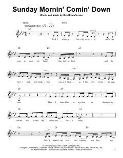 Sunday Mornin' Comin' Down von Johnny Cash (Download) 