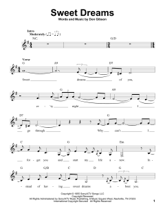 Sweet Dreams von Patsy Cline (Download) 