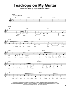 Teardrops On My Guitar von Taylor Swift (Download) 