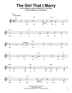 The Girl That I Marry von Irving Berlin (Download) 