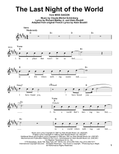 The Last Night Of The World von Alain Boublil (Download) 
