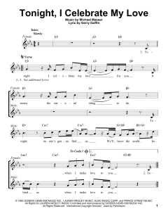 Tonight, I Celebrate My Love von Gerry Goffin (Download) 