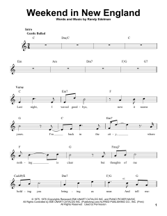 Weekend In New England von Barry Manilow (Download) 