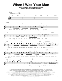 When I Was Your Man von Bruno Mars (Download) 