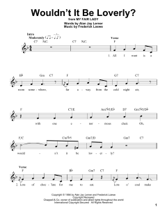 Wouldn't It Be Loverly von Alan Jay Lerner (Download) 