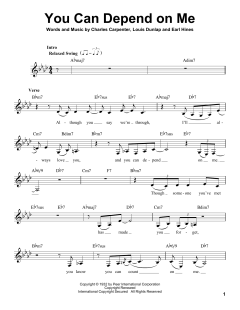 You Can Depend On Me von Charles Carpenter (Download) 
