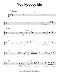 You Needed Me von Anne Murray (Download) 