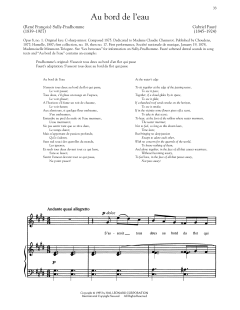 Au Bord De L'eau von Gabriel Fauré (Download) 