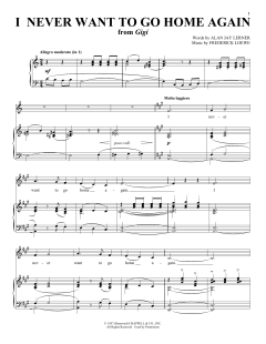 I Never Want To Go Home Again von Alan Jay Lerner (Download) 
