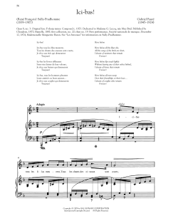 Ici-Bas von Gabriel Fauré (Download) 
