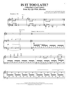 Is It Too Late? von Ricky Ian Gordon (Download) 