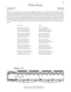 Notre Amour von Gabriel Fauré (Download) 