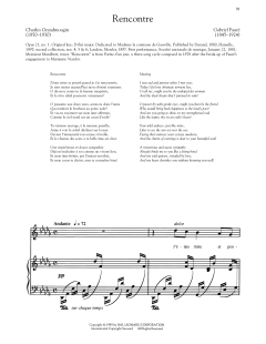 Poeme D'Un Jour: Recontre von Gabriel Fauré (Download) 