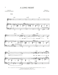 A Long Night von Alec Wilder (Download) 