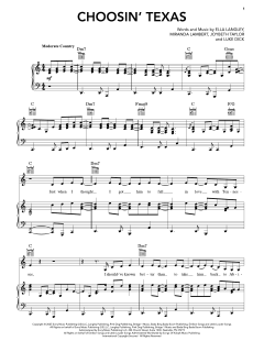 Choosin' Texas von Miranda Lambert (Download) 