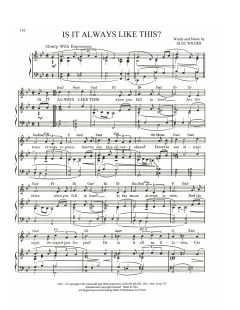 Is It Always Like This? von Alec Wilder (Download) 