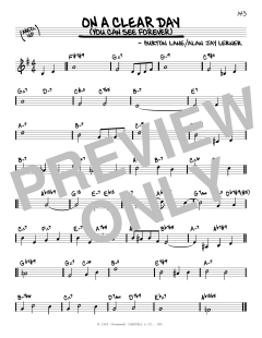 On A Clear Day von Burton Lane (Download) 
