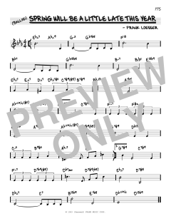 Spring Will Be A Little Late This Year von Frank Loesser (Download) 