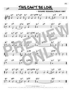 This Can't Be Love von Richard Rodgers (Download) 