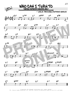 Who Can I Turn To von Anthony Newley (Download) 