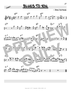 Blues To You von John Coltrane (Download) 