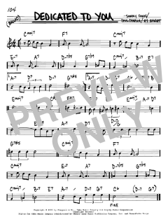 Dedicated To You von Sammy Cahn (Download) 