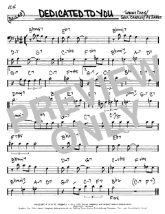 Dedicated To You von Sammy Cahn (Download) 