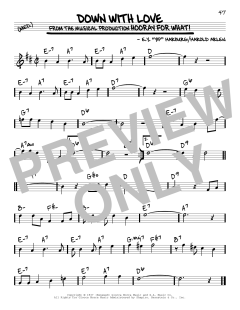 Down With Love von Harold Arlen (Download) 