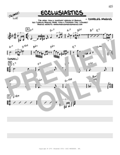Ecclusiastics [Reharmonized version] von Charles Mingus (Download) 