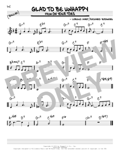 Glad To Be Unhappy von Richard Rodgers (Download) 