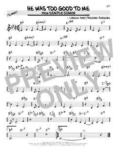 He Was Too Good To Me von Richard Rodgers (Download) 