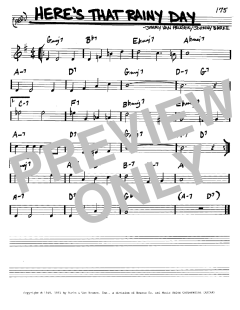 Here's That Rainy Day von Johnny Burke (Download) 